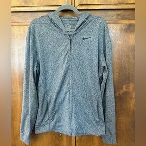 Nike DryFit gray zip up hoodie men’s small